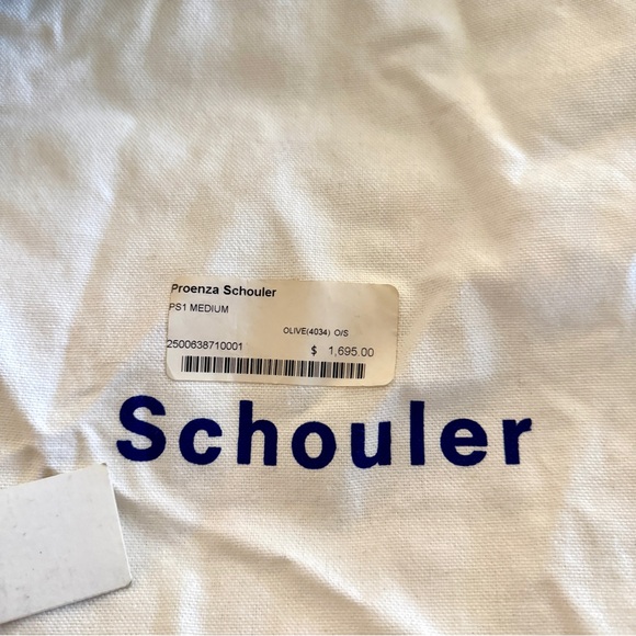 Proenza Schouler PS1 Medium Satchel – Olive Green Genuine Leather - Picture 13 of 15